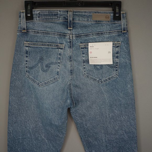 New AG Mari High Rise Slim Straight Leg Jeans in 18 Years Pride size 25 - Picture 10 of 16